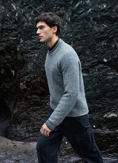 Fisherman Cashmere Roll Neck Sweater